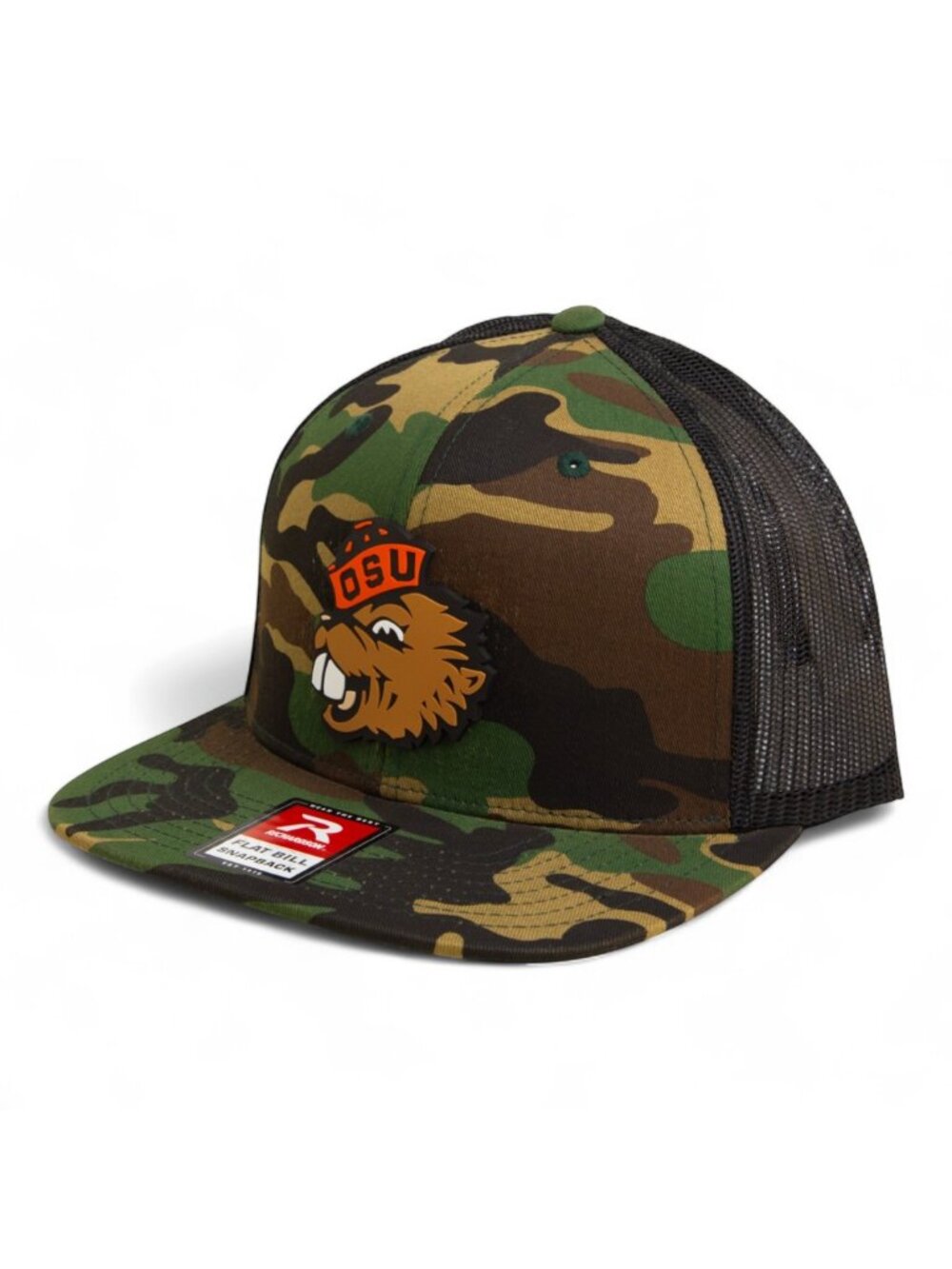 Oregon State Beavers Benny 3D Wool Blend Flat Bill Hat- Army Camo/ Black